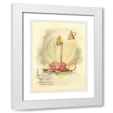 Nursery Rhymes: Little Nancy Etticote White Modern Wood Framed Art Print with Double Matting by Humphrey, Maud