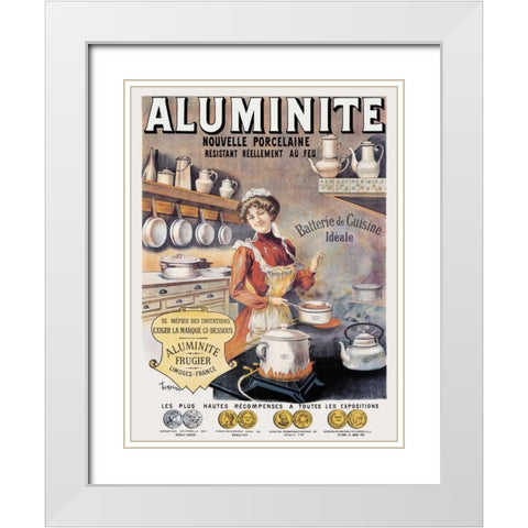 Cooks: Aluminite White Modern Wood Framed Art Print with Double Matting by Tamagno, Francisco