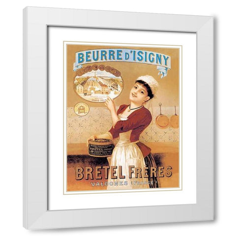 Cooks: Beurre dIsigny White Modern Wood Framed Art Print with Double Matting by Advertisement