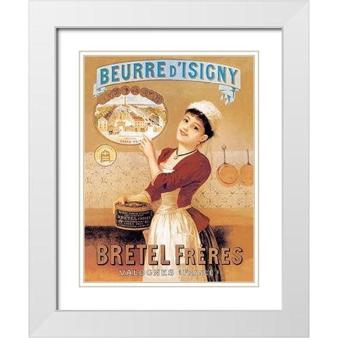 Cooks: Beurre dIsigny White Modern Wood Framed Art Print with Double Matting by Advertisement