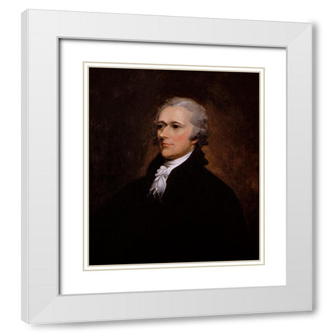 Alexander Hamilton, 1806 White Modern Wood Framed Art Print with Double Matting by Trumbull, John