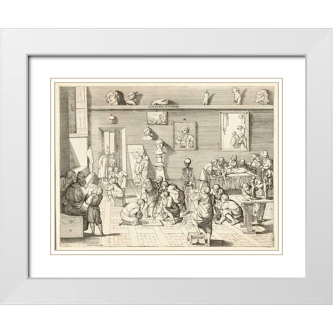 Academia dpitori White Modern Wood Framed Art Print with Double Matting by Alberti, Pietro Francesco