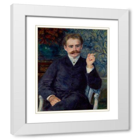 Albert Cahen dAnvers White Modern Wood Framed Art Print with Double Matting by Renoir, Pierre-Auguste