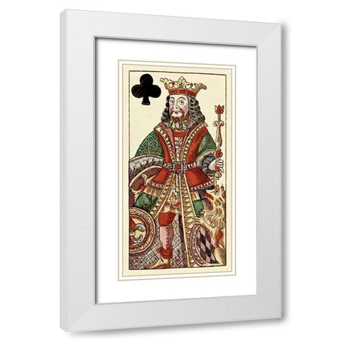 King of Clubs (Bauern Hochzeit Deck) White Modern Wood Framed Art Print with Double Matting by Gobl, Andreas Benedictus