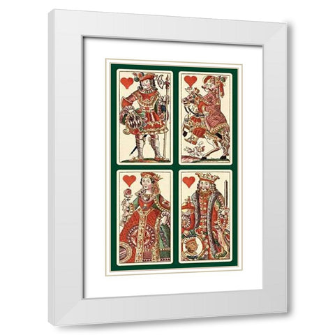 Hearts (Bauern Hochzeit Deck) White Modern Wood Framed Art Print with Double Matting by Gobl, Andreas Benedictus