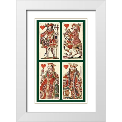 Hearts (Bauern Hochzeit Deck) White Modern Wood Framed Art Print with Double Matting by Gobl, Andreas Benedictus