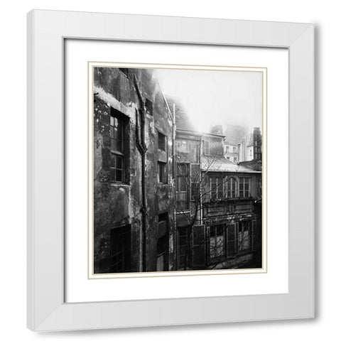 Paris, 1922 - Cour de Rohan White Modern Wood Framed Art Print with Double Matting by Atget, Eugene