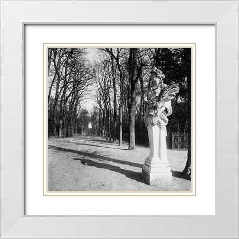 France, 1920 - The Park, Versailles White Modern Wood Framed Art Print with Double Matting by Atget, Eugene