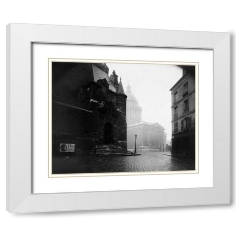 Paris, 1924 - The Pantheon White Modern Wood Framed Art Print with Double Matting by Atget, Eugene