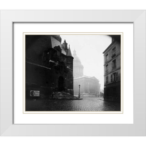 Paris, 1924 - The Pantheon White Modern Wood Framed Art Print with Double Matting by Atget, Eugene