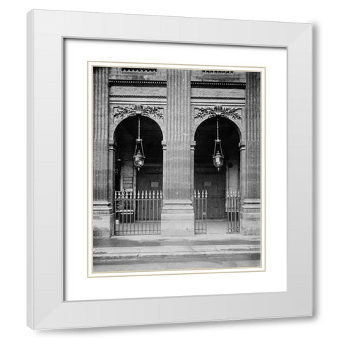 Paris, 1904-1905 - Palais-Royal White Modern Wood Framed Art Print with Double Matting by Atget, Eugene