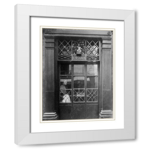 Paris, 1901-1902 - Petit Bacchus, rue St. Louis en lIle White Modern Wood Framed Art Print with Double Matting by Atget, Eugene