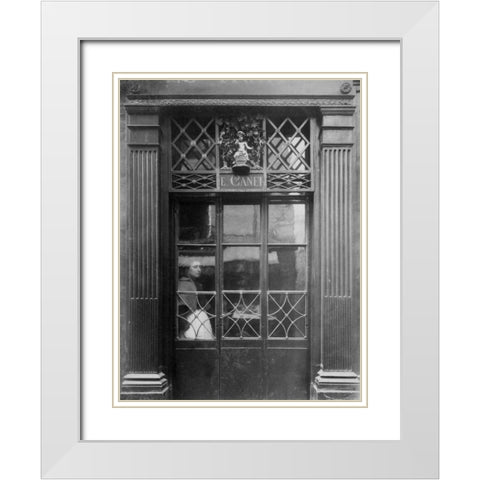 Paris, 1901-1902 - Petit Bacchus, rue St. Louis en lIle White Modern Wood Framed Art Print with Double Matting by Atget, Eugene