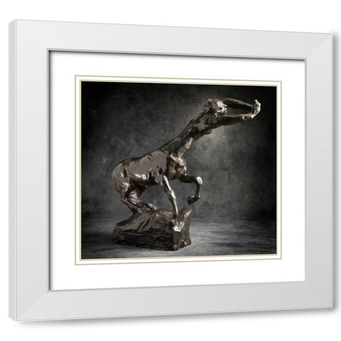 Female Centaur, ca. 1887-1889 White Modern Wood Framed Art Print with Double Matting by Rodin, Auguste