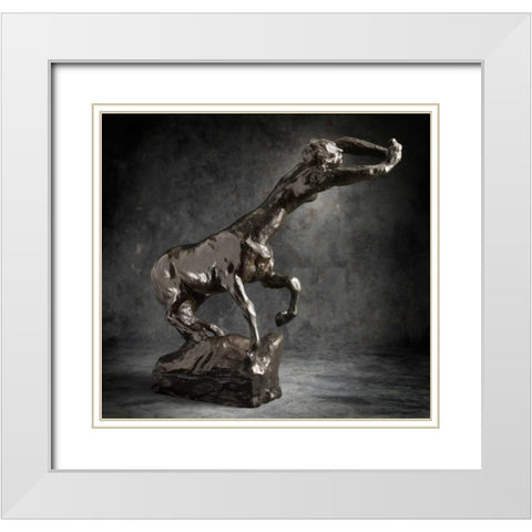 Female Centaur, ca. 1887-1889 White Modern Wood Framed Art Print with Double Matting by Rodin, Auguste