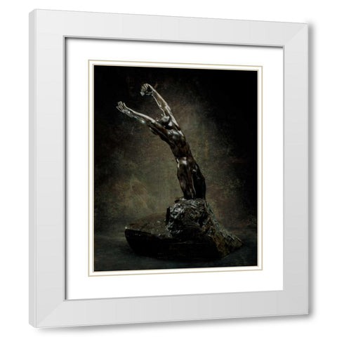 The Prodigal Son, ca. 1884/1894-1899 White Modern Wood Framed Art Print with Double Matting by Rodin, Auguste