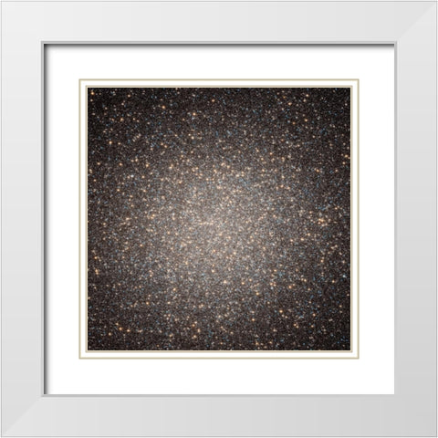 Starry Splendor in Core of Omega Centauri White Modern Wood Framed Art Print with Double Matting by NASA
