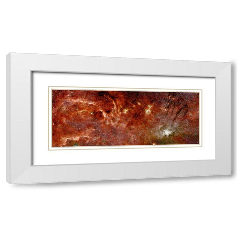 HST-Spitzer Composite of Galactic Center White Modern Wood Framed Art Print with Double Matting by NASA