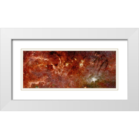 HST-Spitzer Composite of Galactic Center White Modern Wood Framed Art Print with Double Matting by NASA