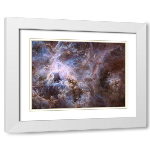 Wide Field 30 Doradus UVIS White Modern Wood Framed Art Print with Double Matting by NASA