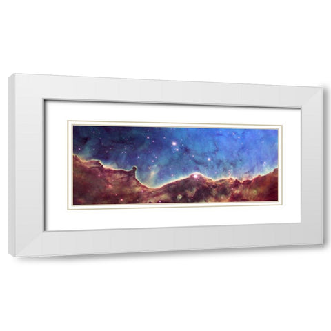 Hubble Image of NGC 3324 White Modern Wood Framed Art Print with Double Matting by NASA