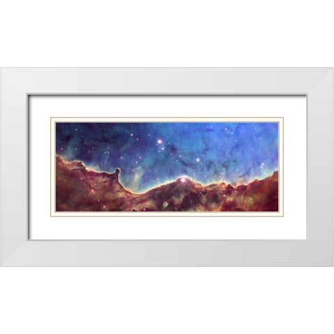 Hubble Image of NGC 3324 White Modern Wood Framed Art Print with Double Matting by NASA