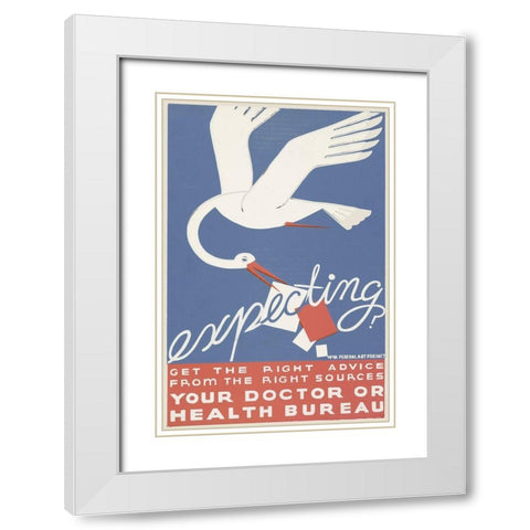 Expecting? Get the right advice White Modern Wood Framed Art Print with Double Matting by WPA
