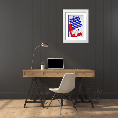 Be wise do not play with firecrackers White Modern Wood Framed Art Print with Double Matting by Bock, Vera