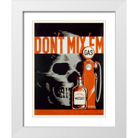 Dont mix em White Modern Wood Framed Art Print with Double Matting by Lachenmann, Robert