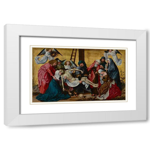 The DeVintageition White Modern Wood Framed Art Print with Double Matting by Van der Weyden, Rogier