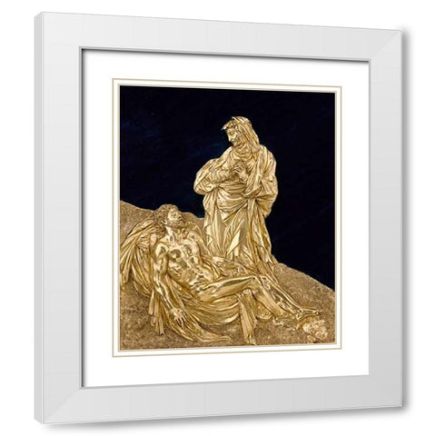 Virgin Mourning the Dead Museumist White Modern Wood Framed Art Print with Double Matting by Targone, Cesare