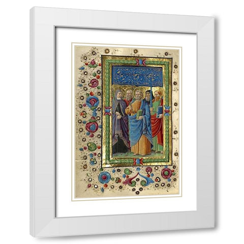 All Saints White Modern Wood Framed Art Print with Double Matting by Giraldi, Guglielmo