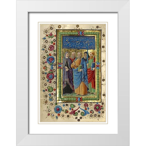 All Saints White Modern Wood Framed Art Print with Double Matting by Giraldi, Guglielmo