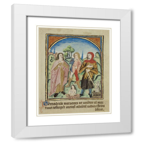 The Thirteenth Sign before the Day of Judgement White Modern Wood Framed Art Print with Double Matting by Illuminator, Unknown 12th Century English