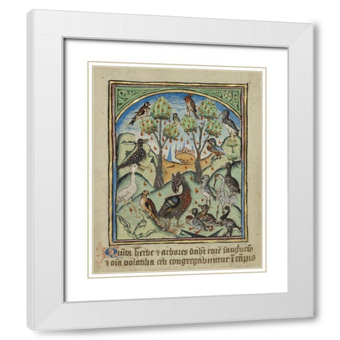 The Fifth Sign before the Day of Judgement White Modern Wood Framed Art Print with Double Matting by Illuminator, Unknown 12th Century English