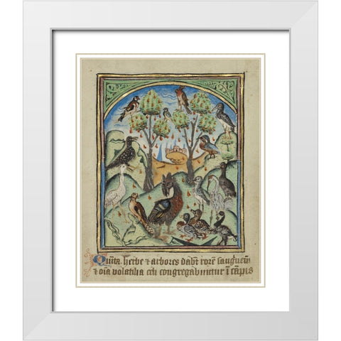 The Fifth Sign before the Day of Judgement White Modern Wood Framed Art Print with Double Matting by Illuminator, Unknown 12th Century English