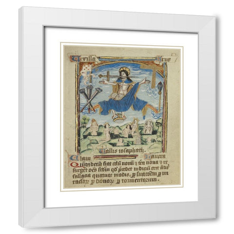 The Fifteenth and Final Sign before the Day of Judgement White Modern Wood Framed Art Print with Double Matting by Illuminator, Unknown 12th Century English