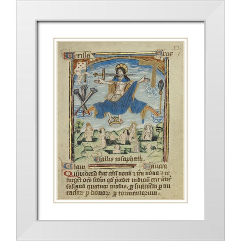 The Fifteenth and Final Sign before the Day of Judgement White Modern Wood Framed Art Print with Double Matting by Illuminator, Unknown 12th Century English