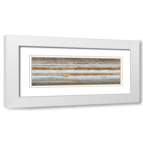 Map of Jupiter from Cassini Mission White Modern Wood Framed Art Print with Double Matting by NASA