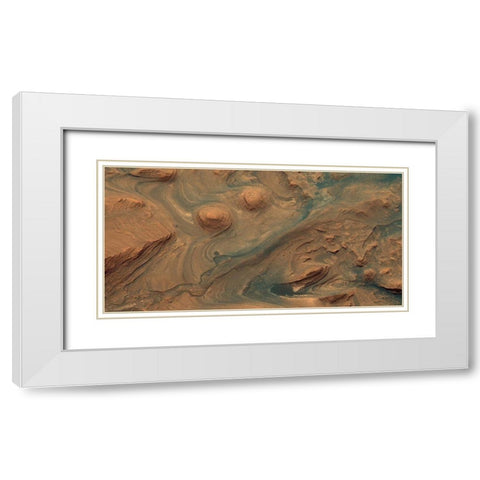 Mars HiRISE - Martian Surface Detail, April 22, 2015 White Modern Wood Framed Art Print with Double Matting by NASA