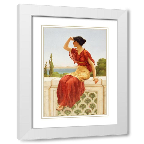 The Signal White Modern Wood Framed Art Print with Double Matting by Godward, John William