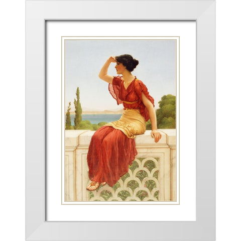 The Signal White Modern Wood Framed Art Print with Double Matting by Godward, John William