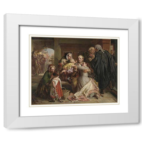 Not Guilty White Modern Wood Framed Art Print with Double Matting by Solomon, Abraham