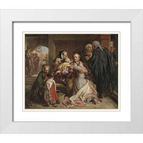 Not Guilty White Modern Wood Framed Art Print with Double Matting by Solomon, Abraham