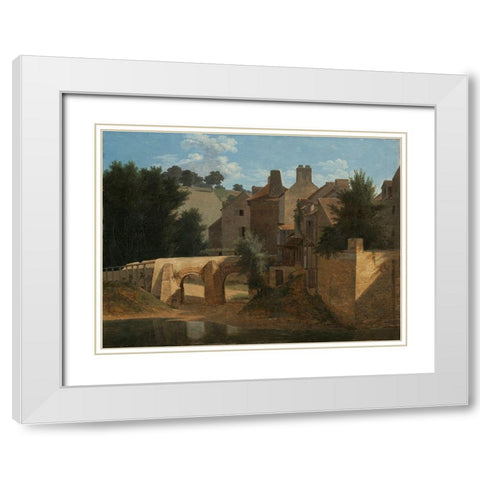 View in the Ile-de-France White Modern Wood Framed Art Print with Double Matting by Bertin, Jean-Victor