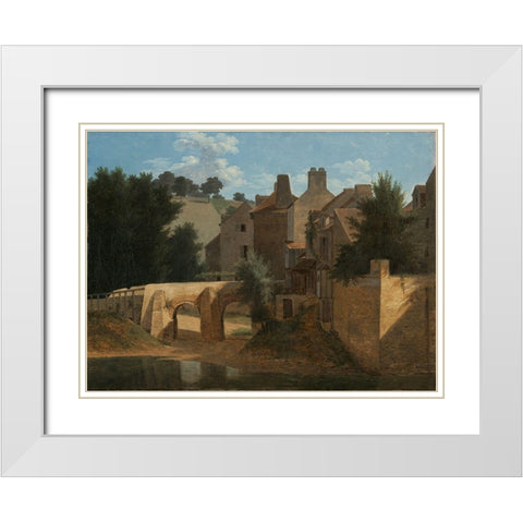 View in the Ile-de-France White Modern Wood Framed Art Print with Double Matting by Bertin, Jean-Victor