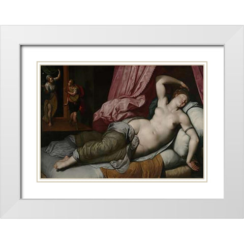 Paris Being Admitted to the Bedchamber of Helen White Modern Wood Framed Art Print with Double Matting by De Backer, Jacob