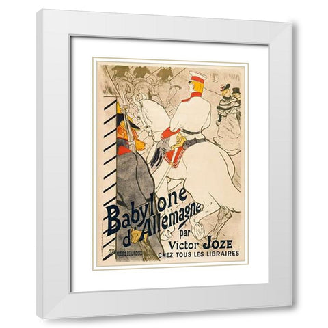 Babylone dAllemagne White Modern Wood Framed Art Print with Double Matting by De Toulouse-Lautrec, Henri