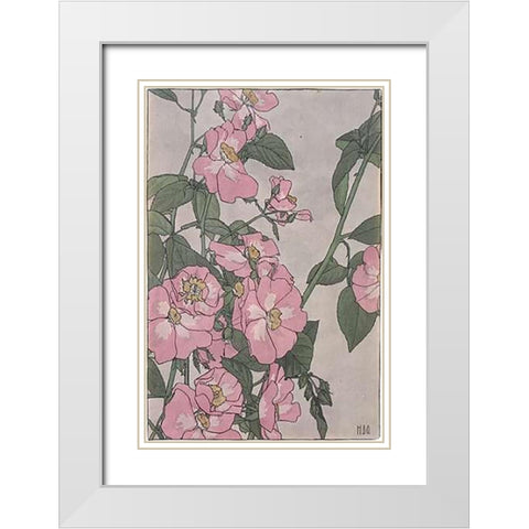Prairie Rose White Modern Wood Framed Art Print with Double Matting by Overbeck, Hannah Borger