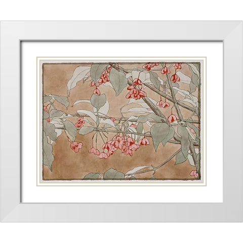 Burning Bush White Modern Wood Framed Art Print with Double Matting by Overbeck, Hannah Borger